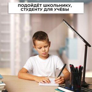 Настольный светодиодный светильник Feron DE1728 25W, 3000-6000К, 100-240V, коричневый